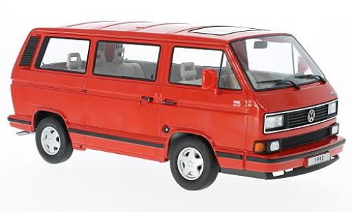 Diecast model cars Volkswagen Bulli 1/18 KK Scale T3 Multivan red 1992 Volkswagen Bulli 1/18 KK Scale T3 Multivan red 1992 diecast model cars