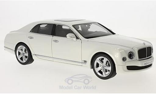 Diecast model cars Bentley Mulsanne 1/18 Kyosho Speed white 2014 Bentley Mulsanne 1/18 Kyosho Speed white 2014 diecast model cars