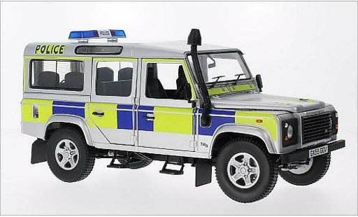 Land Rover Defender 110 1/18 Universal Hobbies County Station Wagon Police (GB) grey RHD 2004 diecast model cars