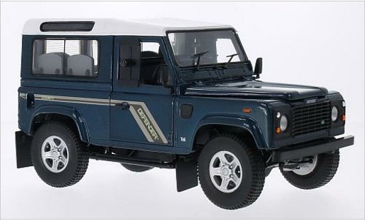 Land Rover Defender 90 1/18 Universal Hobbies County Station Wagon metallic green/white RHD 2004 diecast model cars