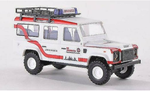 Land Rover Defender Base 1/87 Busch mit roofgepacktrager Johanniter 1983 diecast model cars