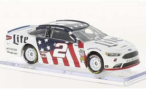 Ford Fusion 1/64 Lionel Racing No.2 Team Penske Miller Lite Patriotic Nascar 2017 B.Keselowski sans Vitrine diecast model cars
