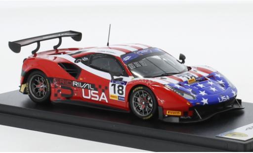 Ferrari 488 1/43 Look Smart GT3 No.18 Team USA FIA Motorsport Games GT Cup Vallelunga 2019 diecast model cars