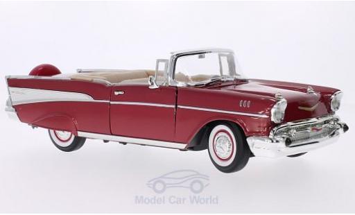 Diecast model cars Chevrolet Bel Air 1957 1/18 Lucky Die Cast Convertible metallic red/white 1957 Chevrolet Bel Air 1957 1/18 Lucky Die Cast Convertible metallic red/white 1957 diecast model cars