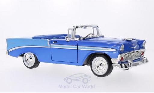 Chevrolet Bel Air 1/18 Lucky Die Cast metallic blue/blue 1956 diecast model cars