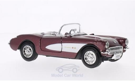 Diecast model cars Chevrolet Corvette C1 1/24 Lucky Die Cast metallic red/white 1957 Chevrolet Corvette C1 1/24 Lucky Die Cast metallic red/white 1957 diecast model cars