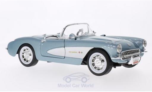 Diecast model cars Chevrolet Corvette C1 1/24 Lucky Die Cast metallic blue/white 1957 Chevrolet Corvette C1 1/24 Lucky Die Cast metallic blue/white 1957 diecast model cars