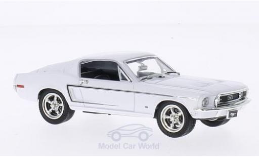 Diecast model cars Ford Mustang GT 1/43 Lucky Die Cast GT 2+2 Fastback white 1968 Ford Mustang GT 1/43 Lucky Die Cast GT 2+2 Fastback white 1968 diecast model cars