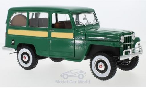 Diecast model cars Jeep Willys 1/18 Lucky Die Cast Station Wagon green 1955 Jeep Willys 1/18 Lucky Die Cast Station Wagon green 1955 diecast model cars
