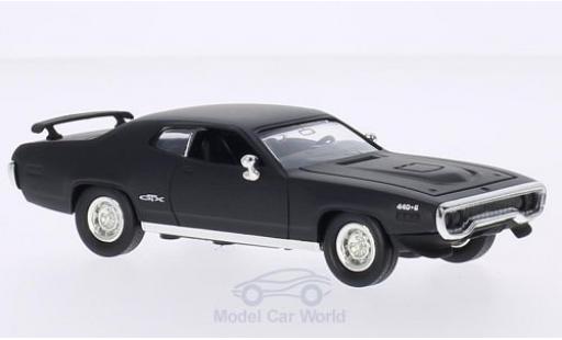Diecast model cars Plymouth GTX 1/43 Lucky Die Cast matt-black 1971 ohne Vitrine Plymouth GTX 1/43 Lucky Die Cast matt-black 1971 ohne Vitrine diecast model cars