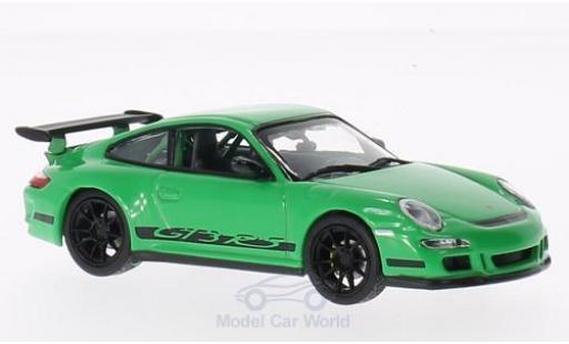 Porsche 997 GT3 RS 1/43 Lucky Die Cast GT3 RS Felgen u. Streifen black green diecast model cars