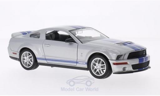 Shelby GT 500 1/18 Lucky Die Cast mit blueen Streifen grey 2007 diecast model cars