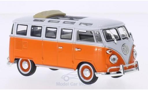 Diecast model cars Volkswagen T1 1/43 Lucky Die Cast Samba orange/white 1962 Faltdach geöffnet Volkswagen T1 1/43 Lucky Die Cast Samba orange/white 1962 Faltdach geöffnet diecast model cars