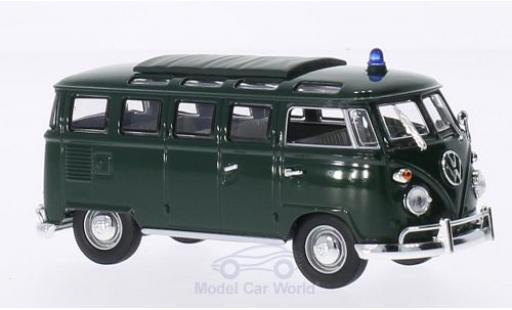Diecast model cars Volkswagen T1 B 1/43 Lucky Die Cast Samba Polizei green 1962 Volkswagen T1 B 1/43 Lucky Die Cast Samba Polizei green 1962 diecast model cars