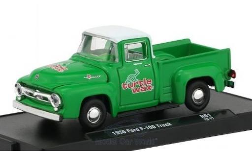 Diecast model cars Ford F-1 1/64 M2 Machines 00 green/white Turtle Wax 1956 Ford F-1 1/64 M2 Machines 00 green/white Turtle Wax 1956 diecast model cars