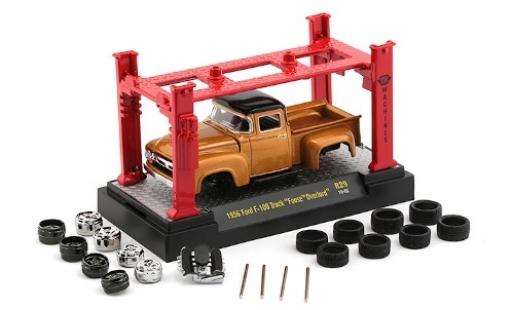 Diecast model cars Ford F-1 1/64 M2 Machines 00 metallic kupfer/black 1956 Foose Overlord avec Hebebühne et 2 Radsätzen Ford F-1 1/64 M2 Machines 00 metallic kupfer/black 1956 Foose Overlord avec Hebebühne et 2 Radsätzen diecast model cars
