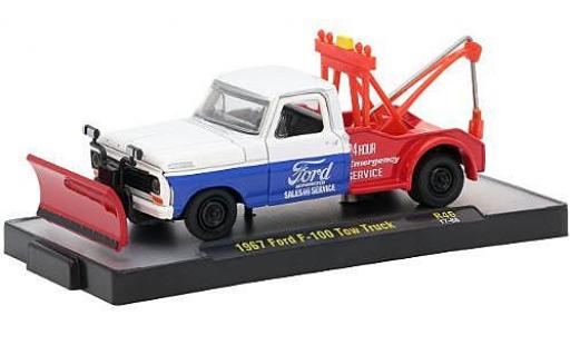 Diecast model cars Ford F-1 1/64 M2 Machines 00 Tow Truck white/blue Sales & Service 1967 Ford F-1 1/64 M2 Machines 00 Tow Truck white/blue Sales & Service 1967 diecast model cars