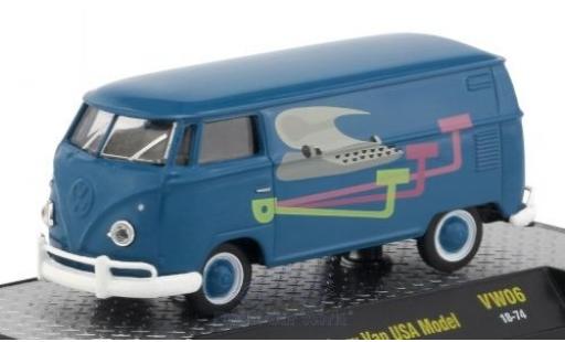 Diecast model cars Volkswagen T1 1/64 M2 Machines Kastenwagen blue/Dekor 1960 USA-Version Volkswagen T1 1/64 M2 Machines Kastenwagen blue/Dekor 1960 USA-Version diecast model cars