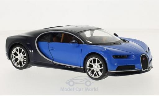 Diecast model cars Bugatti Chiron 1/24 Maisto blue/blue 2016 Bugatti Chiron 1/24 Maisto blue/blue 2016 diecast model cars
