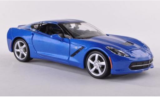 Diecast model cars Chevrolet Corvette 1/24 Maisto Stingray (C7) metallic blue 2014 Chevrolet Corvette 1/24 Maisto Stingray (C7) metallic blue 2014 diecast model cars