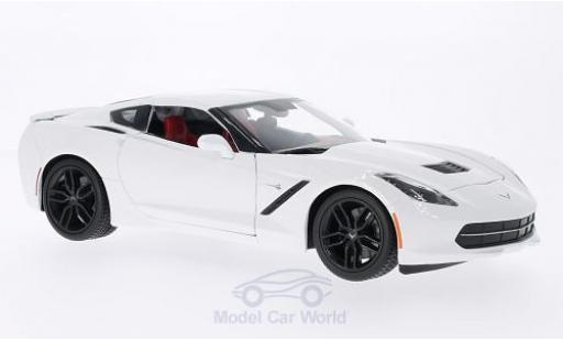 Chevrolet Corvette C7 1/18 Maisto Stingray Z51 (C7) white 2014 diecast model cars