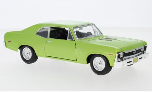 Chevrolet Nova 1/24 Maisto SS metallic green 1970 diecast model cars