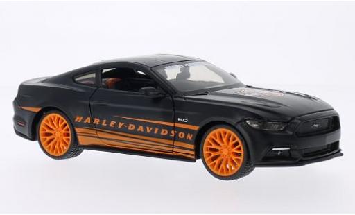 Diecast model cars Ford Mustang 1/24 Maisto GT matt-black/orange Harley-Davidson 2015 Ford Mustang 1/24 Maisto GT matt-black/orange Harley-Davidson 2015 diecast model cars