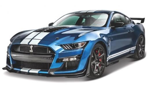 Diecast model cars Ford Mustang 1/18 Maisto Shelby GT500 metallic blue/white 2020 Ford Mustang 1/18 Maisto Shelby GT500 metallic blue/white 2020 diecast model cars