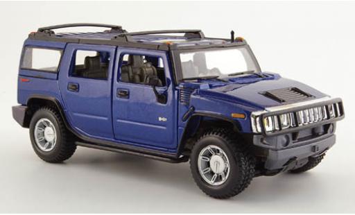Hummer H2 1/24 Maisto Station Wagon metallic blue 2003 1:27 diecast model cars