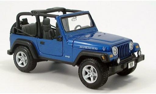 Jeep Wrangler 1/24 Maisto Rubicon metallic blue sans Vitrine diecast model cars