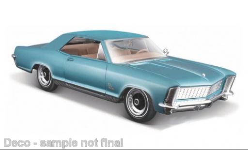Diecast model cars Buick Riviera 1/24 Maisto metallise blue clair/black 1965 Buick Riviera 1/24 Maisto metallise blue clair/black 1965 diecast model cars