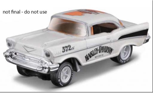 Diecast model cars Chevrolet Bel Air 1/64 Maisto white/black Harley-Davidson 1957 Chevrolet Bel Air 1/64 Maisto white/black Harley-Davidson 1957 diecast model cars