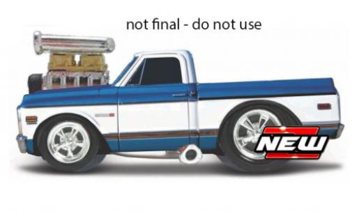 Diecast model cars Chevrolet C-10 1/64 Maisto Pick Up blue/white 1972 Chevrolet C-10 1/64 Maisto Pick Up blue/white 1972 diecast model cars