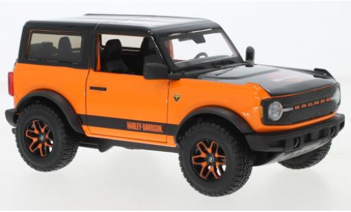 Diecast model cars Ford Bronco 1/24 Maisto Douane orange/black Harley-Davidson Ford Bronco 1/24 Maisto Douane orange/black Harley-Davidson diecast model cars