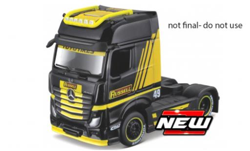Diecast model cars Mercedes Actros 1/64 Maisto 1851 MP4 Gigaspace black/yellow Mercedes Actros 1/64 Maisto 1851 MP4 Gigaspace black/yellow diecast model cars