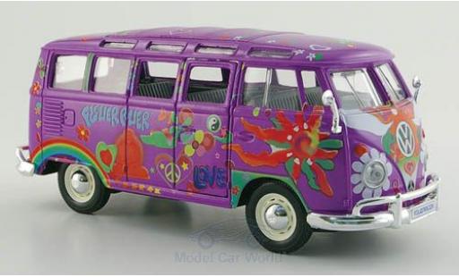 Diecast model cars Volkswagen T1 B 1/24 Maisto Samba Bus lila/Dekor Hippie Massstab 1:25 Volkswagen T1 B 1/24 Maisto Samba Bus lila/Dekor Hippie Massstab 1:25 diecast model cars