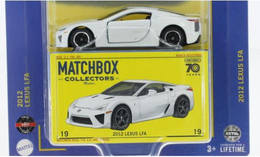 Diecast model cars Lexus LFA 1/64 Matchbox white 2012 Lexus LFA 1/64 Matchbox white 2012 diecast model cars