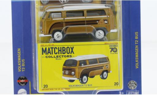 Diecast model cars Volkswagen T2 1/64 Matchbox bus metallise beige/Décorer Volkswagen T2 1/64 Matchbox bus metallise beige/Décorer diecast model cars
