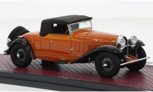 Diecast model cars Bugatti 46 1/43 Matrix Type Cabriolet de Villars orange/brown RHD 1930 Bugatti 46 1/43 Matrix Type Cabriolet de Villars orange/brown RHD 1930 diecast model cars