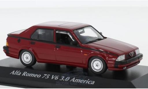 Diecast model cars Alfa Romeo 75 1/43 Maxichamps V6 3.0 America red 1987 Alfa Romeo 75 1/43 Maxichamps V6 3.0 America red 1987 diecast model cars