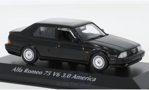 Diecast model cars Alfa Romeo 75 1/43 Maxichamps V6 3.0 America black 1987 Alfa Romeo 75 1/43 Maxichamps V6 3.0 America black 1987 diecast model cars