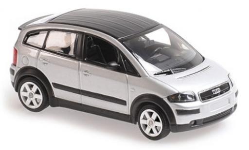 Audi A2 1/43 Maxichamps grey/matt-black 2000 diecast model cars