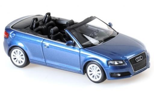 Diecast model cars Audi A3 1/43 Maxichamps Cabriolet metallic blue 2007 Audi A3 1/43 Maxichamps Cabriolet metallic blue 2007 diecast model cars