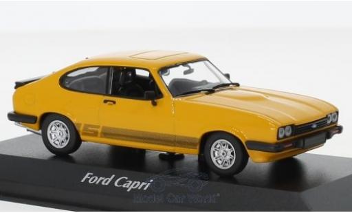 Ford Capri 1/43 Maxichamps MKIII 3.0 S yellow 1982 diecast model cars