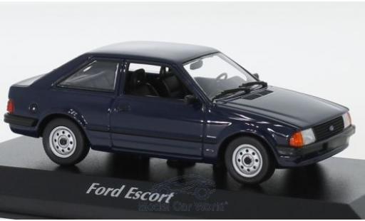 Diecast model cars Ford Escort 1/43 Maxichamps MK III blue 1981 Ford Escort 1/43 Maxichamps MK III blue 1981 diecast model cars