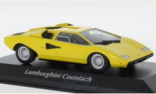 Diecast model cars Lamborghini Countach 1/43 Maxichamps LP 400 yellow 1970 Lamborghini Countach 1/43 Maxichamps LP 400 yellow 1970 diecast model cars