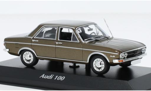 Diecast model cars Audi 100 1/43 Maxichamps metallise brun 1969 Audi 100 1/43 Maxichamps metallise brun 1969 diecast model cars