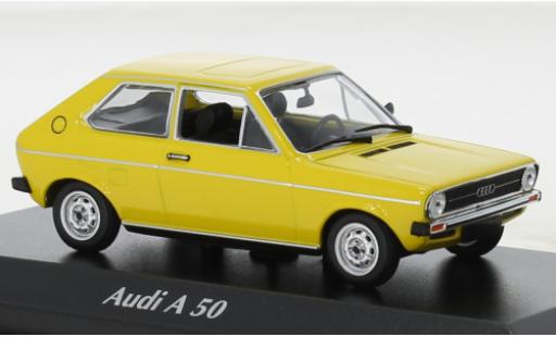 Diecast model cars Audi 50 1/43 Maxichamps yellow 1975 Audi 50 1/43 Maxichamps yellow 1975 diecast model cars