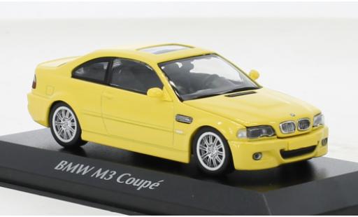 Bmw M3 1/43 Maxichamps (E46) yellow 2001 diecast model cars