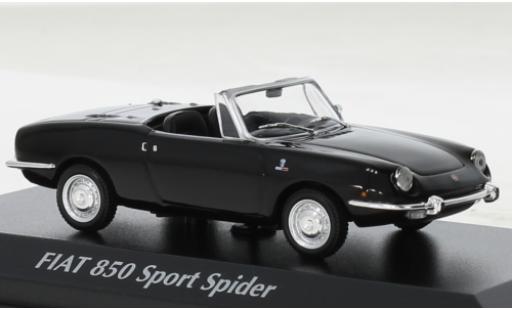 Diecast model cars Fiat 850 1/43 Maxichamps Sport Spider metallise black 1968 Fiat 850 1/43 Maxichamps Sport Spider metallise black 1968 diecast model cars